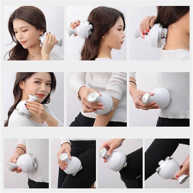 Waterproof Electric Head Massage Wireless Scalp Massager Prevent Hair Loss Body Deep Tissue Kneading - Premium Health Towel Set from eprolo - Just $39.98! Shop now at Handbags Specialist Headquarter