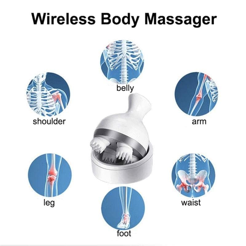 Waterproof Electric Head Massage Wireless Scalp Massager Prevent Hair Loss Body Deep Tissue Kneading - Premium Health Towel Set from eprolo - Just $39.98! Shop now at Handbags Specialist Headquarter