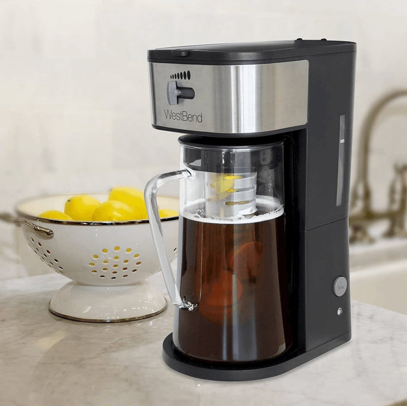 West Bend Fresh Iced Tea and Coffee Maker Includes an Infusion Tube to Customize the Flavor, Features Auto Shut-Off Clean, 2.75 Quart, Black - Premium  from West Bend - Just $53! Shop now at Handbags Specialist Headquarter