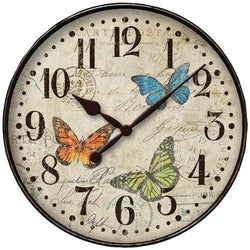 Westclox 12&amp;quot; Round Butterfly Wall Clock (pack of 1 Ea) - Premium Kitchen Helpers from WESTCLOX - Just $50.91! Shop now at Handbags Specialist Headquarter