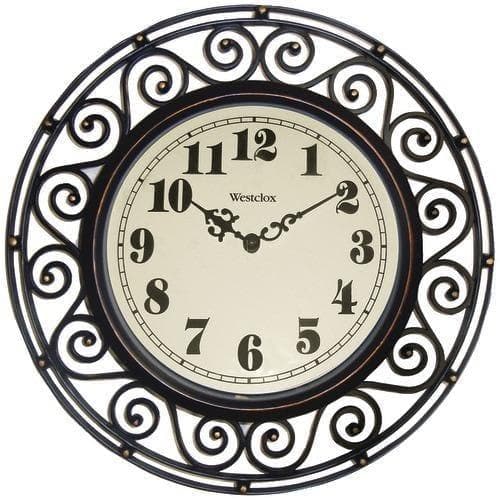 Westclox 12&amp;quot; Round Filigree Rubbed Bronze Finish Clock (pack of 1 Ea) - Premium Clocks from WESTCLOX - Just $50.4! Shop now at Handbags Specialist Headquarter