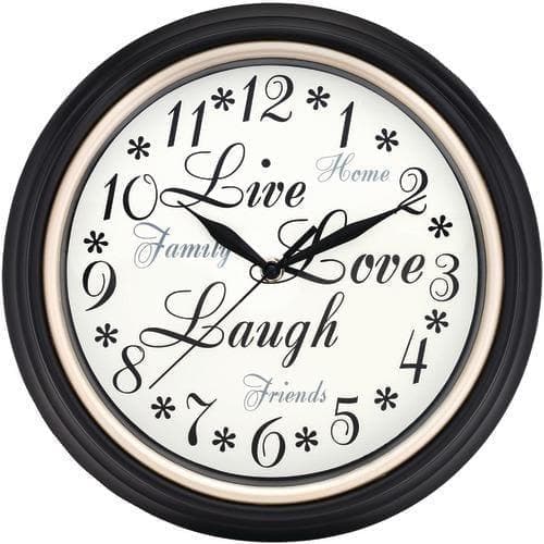 Westclox 12&amp;quot; Round Live Love Laugh Message Clock (pack of 1 Ea) - Premium Clocks from WESTCLOX - Just $42.79! Shop now at Handbags Specialist Headquarter