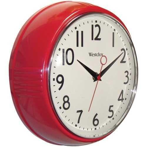Westclox 9.5&amp;quot; Retro 1950s Kitchen Wall Clock (pack of 1 Ea) - Premium Clocks from WESTCLOX - Just $49.76! Shop now at Handbags Specialist Headquarter