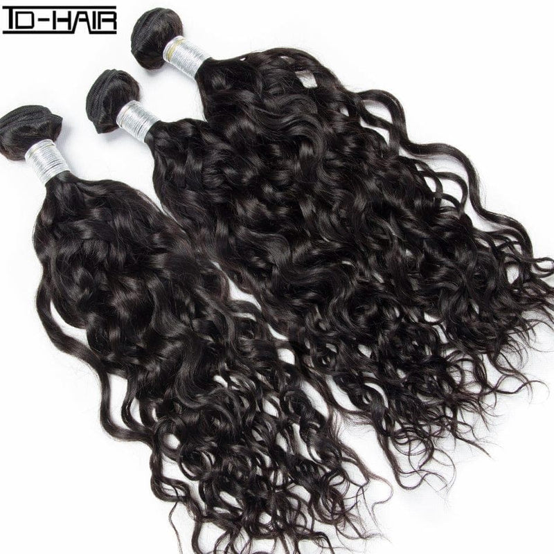 Wet And Wavy Brazilian Bundles With Closure, Human Virgin Deep Wave Bundles With Closure - Premium  from Alibaba - Just $124.0! Shop now at Handbags Specialist Headquarter