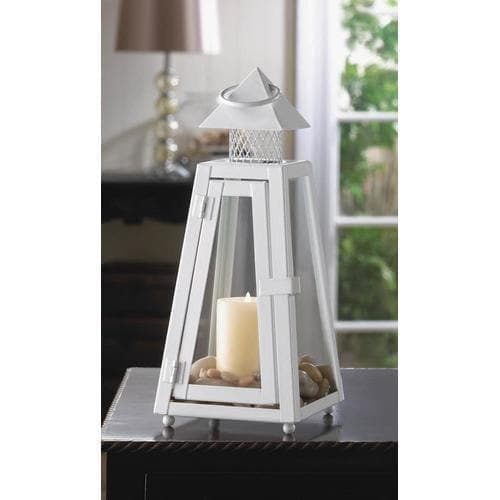 White Coastal Lantern - Premium Gallery of Light from Gallery of Light - Just $41.00! Shop now at Handbags Specialist Headquarter