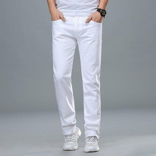 White Denim Trouser - Premium Men from good jeans Store AliExpress - Just $33.9! Shop now at Handbags Specialist Headquarter