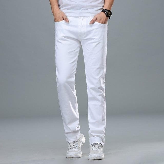 White Denim Trouser - Premium Men from good jeans Store AliExpress - Just $33.9! Shop now at Handbags Specialist Headquarter