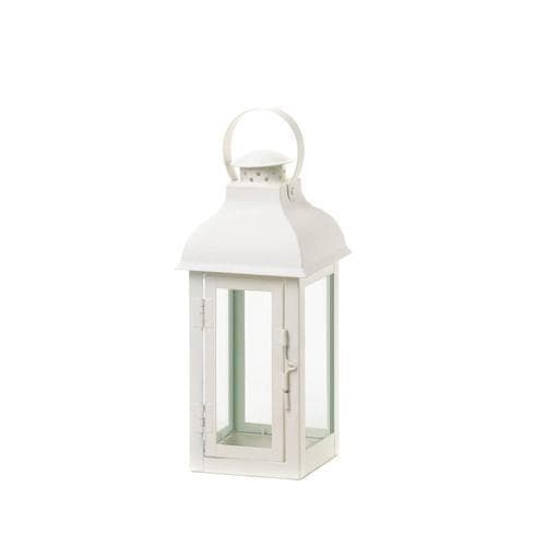 White Gable Lantern - Medium - Premium Gallery of Light from Gallery of Light - Just $44.75! Shop now at Handbags Specialist Headquarter