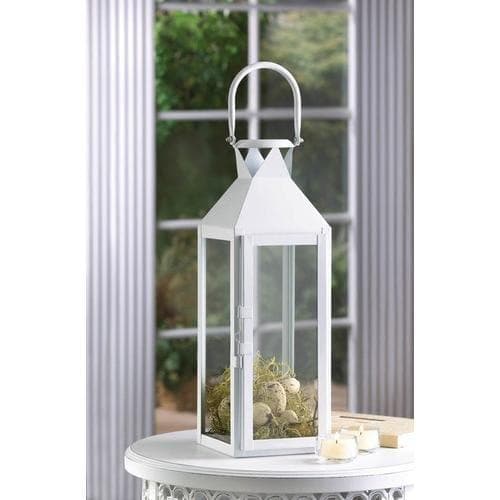 White Manhattan Candle Lantern - Premium Gallery of Light from Gallery of Light - Just $44.75! Shop now at Handbags Specialist Headquarter