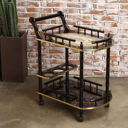 White Serving Cart, Rolling Bar Cart, High-End Kitchen Cart, Wine Rack Carts, Round Wooden Cart, Black/White，50x50x78cm (19.719.730.7in) - Premium 16354791 from Amazon US - Just $368.42! Shop now at Handbags Specialist Headquarter