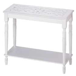 White Wood Carved Table - Premium Accent Plus from Accent Plus - Just $112.60! Shop now at Handbags Specialist Headquarter
