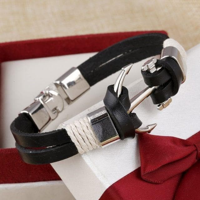 Wholesale Cuff braided Wrap Bracelet & Bangles Men Jewelry Pirate Genuine Leather Anchor Bracelets Vintage Men's Jewelry - Premium Men Bracelets from eprolo - Just $13.98! Shop now at Handbags Specialist Headquarter