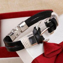 Wholesale Cuff braided Wrap Bracelet & Bangles Men Jewelry Pirate Genuine Leather Anchor Bracelets Vintage Men's Jewelry - Premium Men Bracelets from eprolo - Just $13.98! Shop now at Handbags Specialist Headquarter