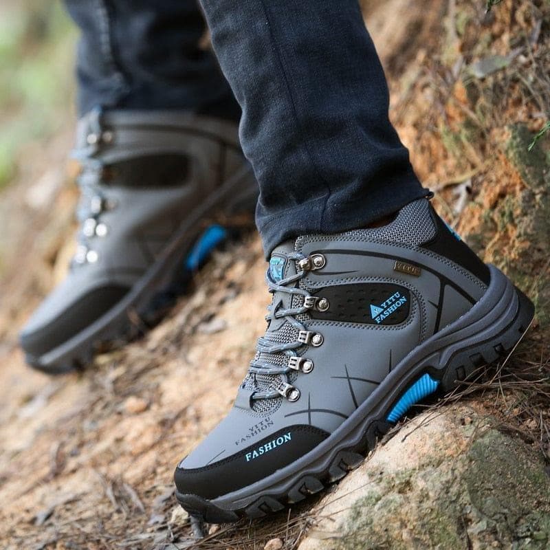 Winter Leather Ankle Boots Men Casual Shoes Outdoor Waterproof Work Tooling Mens Hiking Boots Sneakers Warm Military Snow Boots - Premium Men's shoes from eprolo - Just $39.99! Shop now at Handbags Specialist Headquarter