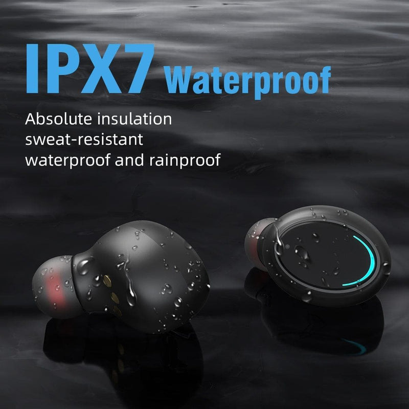 Wireless Earbuds Bluetooth 5.0 Headphones IPX7 Waterproof TWS Deep Bass Stereo Noise Cancelling Headset in Ear W/ 140H Playtime Mic USB-C Charging Case LED Battery Display for Sport Android/iOS - Premium  from Cshidworld - Just $44.0! Shop now at Handbags Specialist Headquarter