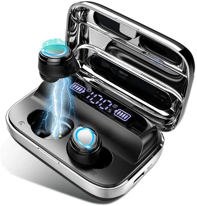 Wireless Earbuds Bluetooth 5.0 Headphones IPX7 Waterproof TWS Deep Bass Stereo Noise Cancelling Headset in Ear W/ 140H Playtime Mic USB-C Charging Case LED Battery Display for Sport Android/iOS - Premium  from Cshidworld - Just $44.0! Shop now at Handbags Specialist Headquarter