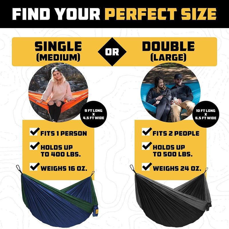 Wise Owl Outfitters Camping Hammock - Portable Hammock Single or Double Hammock Camping Accessories for Outdoor, Indoor w/ Tree Straps - Premium HAMMOCK from Visit the Wise Owl Outfitters Store - Just $47.99! Shop now at Handbags Specialist Headquarter