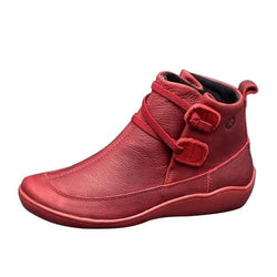 Women's PU Leather Ankle Boots Women Autumn Winter Cross Strappy Vintage Women Punk Boots Flat Ladies Shoes Woman Botas Mujer - Premium Women Sneakers from . - Just $34.28! Shop now at Handbags Specialist Headquarter