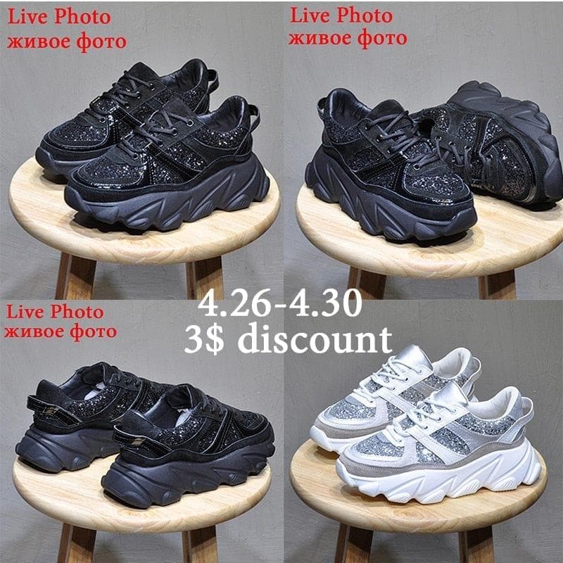 Womens Sneakers Trainers Platform Wedges Chunky Sneakers Black Sneakers Women Casual Shoes Woman Baskets chaussures femme - Premium Women Sneakers from . - Just $39.99! Shop now at Handbags Specialist Headquarter