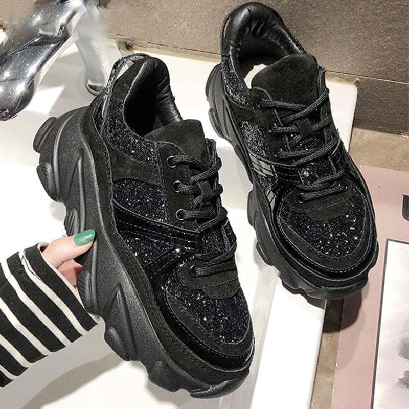 Womens Sneakers Trainers Platform Wedges Chunky Sneakers Black Sneakers Women Casual Shoes Woman Baskets chaussures femme - Premium Women Sneakers from . - Just $39.99! Shop now at Handbags Specialist Headquarter