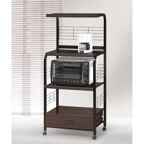 Wood and Metal Kitchen Cart On Casters, Brown and Black - Premium Carts from HomeRoots Kitchen - Just $188.64! Shop now at Handbags Specialist Headquarter