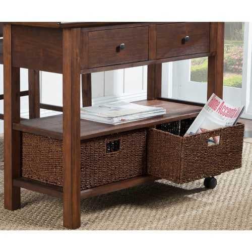 Wooden Kitchen Cart With Storage Drawers Brown - Premium Carts from HomeRoots - Just $730.0! Shop now at Handbags Specialist Headquarter
