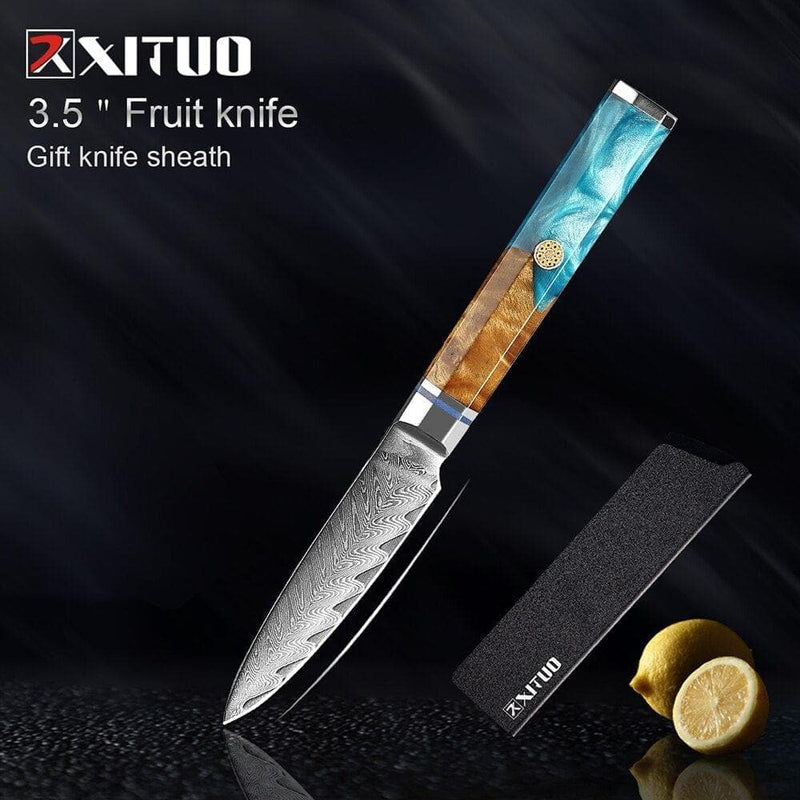 XITUO 1-9Pcs Damascus Chef Knife Razor Sharp Japanese Knife For Kitchen Cuisine Meat Cut Kiritsuke Nakiri Peeling Cooking Knife - Premium Cook from eprolo - Just $58.14! Shop now at Handbags Specialist Headquarter