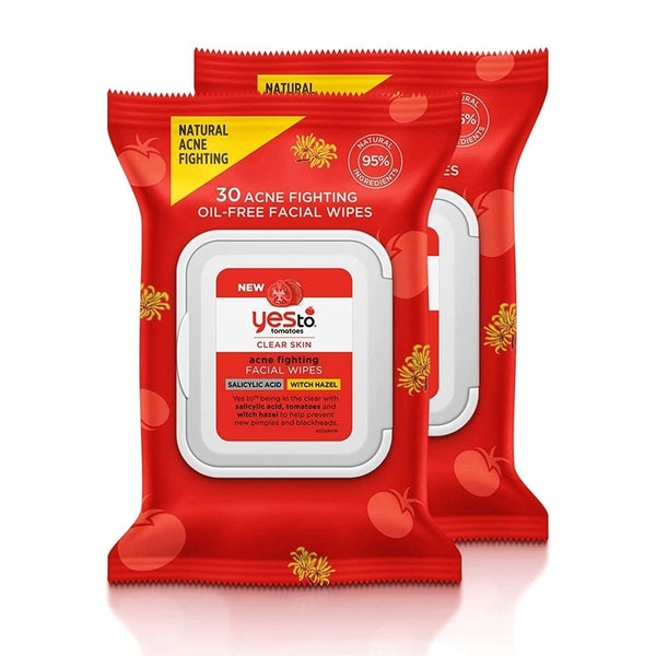 Yes to Tomatoes Clear Skin Acne Fighting Facial Wipes 30 Ct, 2 Pack + Acne Prone Skin + Helps Control Oil + Salicylic Acid + 95% Natural Ingredients - Premium  from Yes To - Just $25.29! Shop now at Handbags Specialist Headquarter