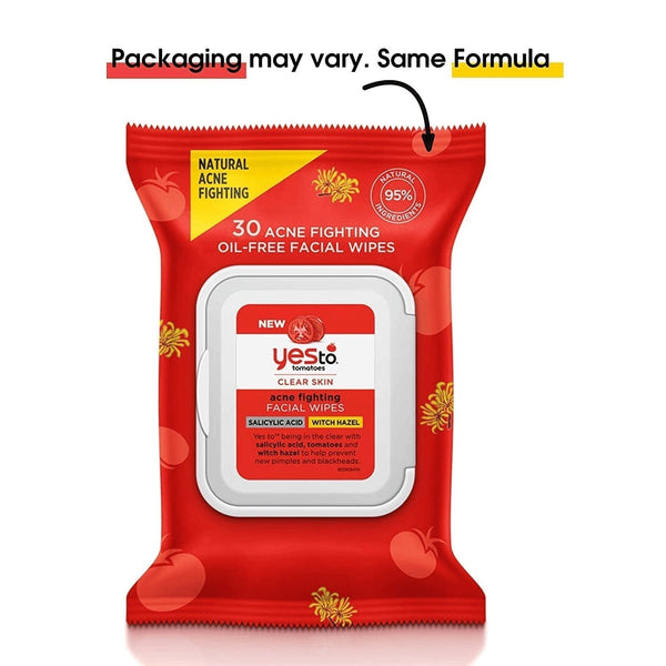Yes to Tomatoes Clear Skin Acne Fighting Facial Wipes 30 Ct, 2 Pack + Acne Prone Skin + Helps Control Oil + Salicylic Acid + 95% Natural Ingredients - Premium  from Yes To - Just $25.29! Shop now at Handbags Specialist Headquarter