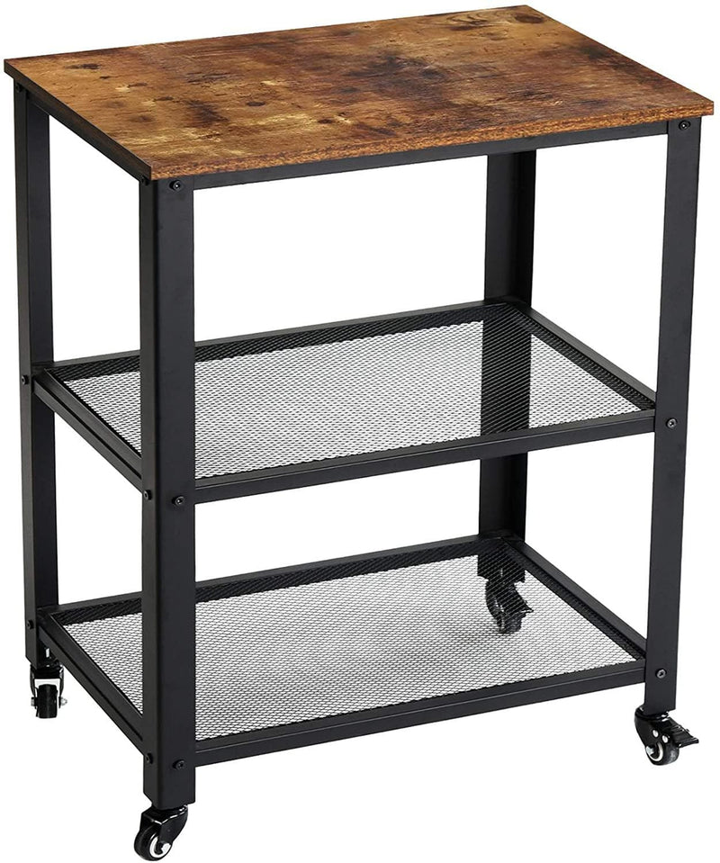 YMYNY Industrial Serving Cart, 3-Tier Kitchen Rolling Utility Microwave Cart, Vintage End Table on Wheels for Living Room, Home Storage with Metal Frame, Easy to Assemble, Rustic Brown UTMJ011H - Premium 16354791 from Amazon US - Just $112.99! Shop now at Handbags Specialist Headquarter