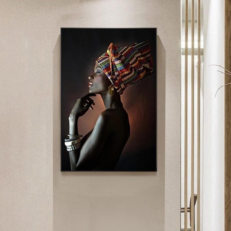 ZYGALLOP African Wall Art Poster And Prints Elegant Black Women Canvas Painting Modern Pop Living Room Decoration Wall Paintings - Premium Home Décor from eprolo - Just $13.24! Shop now at Handbags Specialist Headquarter